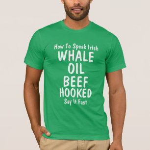 Camiseta Como falar a lição fácil do irlandês um - humo