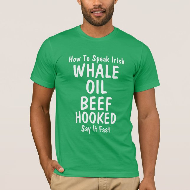 Camiseta Como Falar Irlandês Uma Lição Fácil - Humor Irland (Frente)