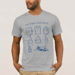 Camiseta Como fazer uma Teia Gráfica de Avião em Papel<br><div class="desc">Mande seu geek interior,  humorístico,  com estas instruções ilustradas à mão sobre como fazer um avião de papel...  com um enredo engraçado no final.</div>
