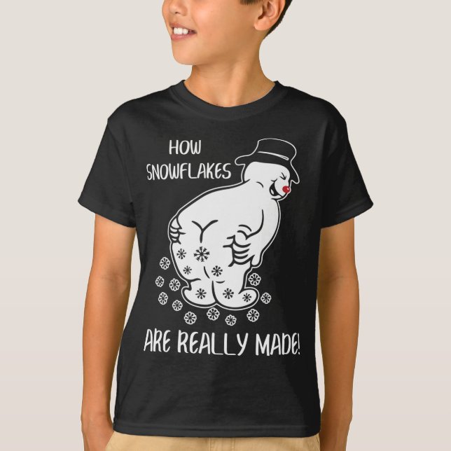 Camiseta Como Floco de Neve É Realmente Engraçado No Natal (Frente)