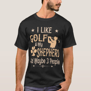 Camiseta Como Golfe E German shepherd, Golfista Alemão Shep