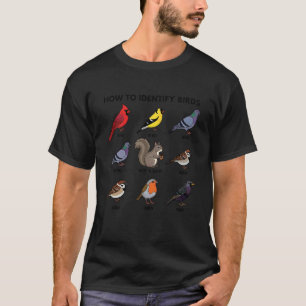 Camiseta Como Identificar Pássaros Birder Engraçado Mulhere
