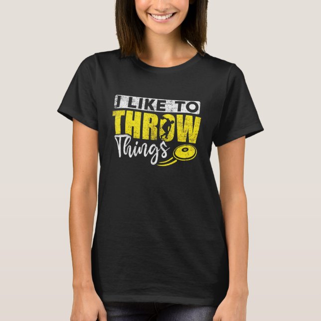 Camiseta Como Jogar Coisas Para Rastrear Atleta De Disco De (Frente)