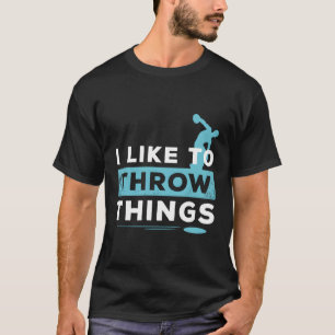 Camiseta Como Jogar Coisas Para Rastrear Atleta De Disco De