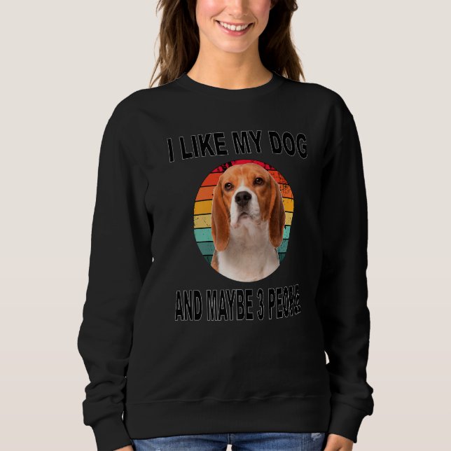 Camiseta Como Meu Beagle e talvez 3 Pessoas (Frente)