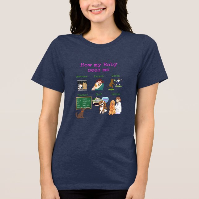 Camiseta Como meu bebê me vê (Frente)