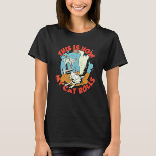 Camiseta Como meu gato rola o Vacuum Cleaner para o gato