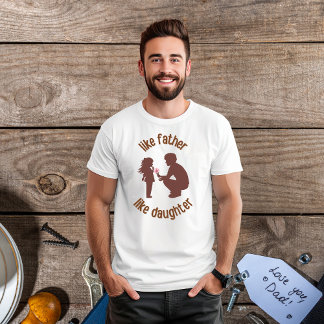 Camiseta Como o Pai Como Dia de os pais Da Filha