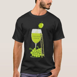 Camiseta Como o vinho é engraçado Escuro