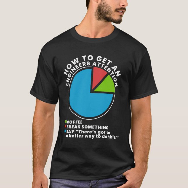 Camiseta Como Obter a Atenção de um Engenheiro (Frente)
