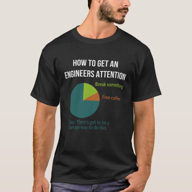 Camiseta Como Obter Atenção De Engenheiros: Engenharia (Frente)