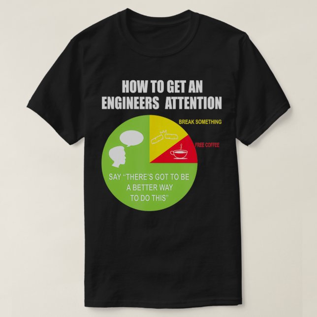 Camiseta Como Obter Um Engenheiro Engraçado De Atenção Aos  (Frente do Design)
