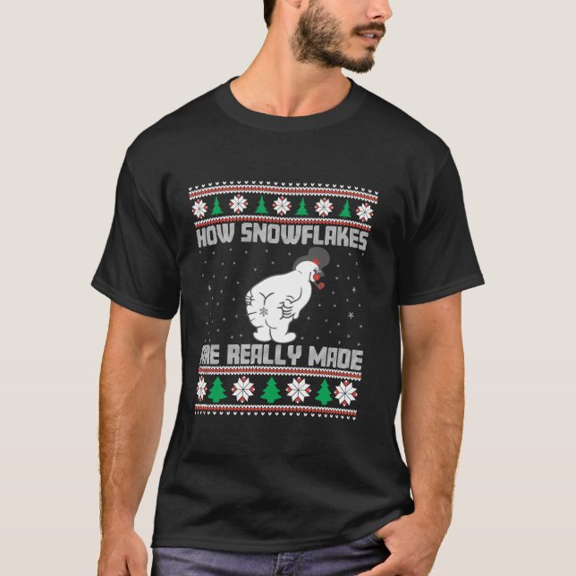 Camiseta Como Os Flocos De Neve São Realmente Feitos De Fel (Frente)