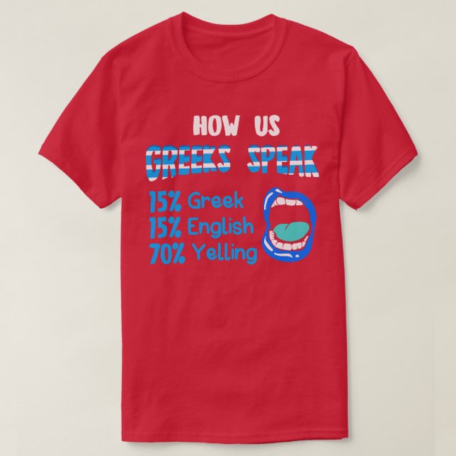 Camiseta Como os gregos falam 15 gregos 15 ingleses 70 grit (Frente do Design)
