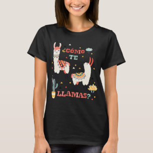 Camiseta Como os Lhamas. Engraçado Humor Espanhol de Palav