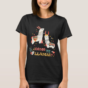 Camiseta Como os Lhamas. Engraçado Humor Espanhol de Palav