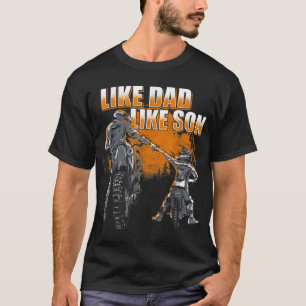 Camiseta Como Pai Como Filho - Motocross & Dirt Bike