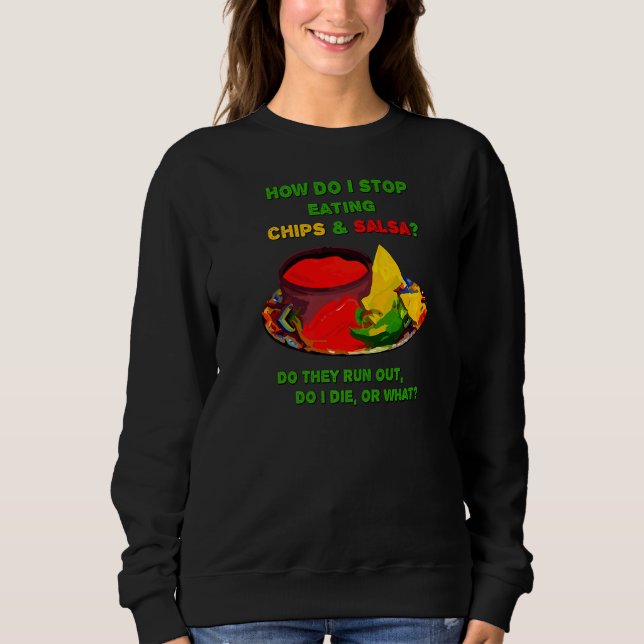Camiseta Como Paro De Comer Chips E Salsa (Frente)