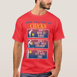Camiseta Como pegar Pintinhos Engraçados