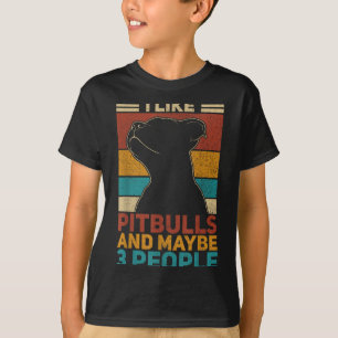 Camiseta Como Pitbulls E Talvez 3 Pessoas Amante De Cachorr