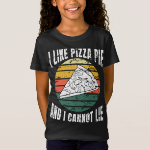Camiseta Como Pizza Pie e eu não posso mentir Retro Sun Fun
