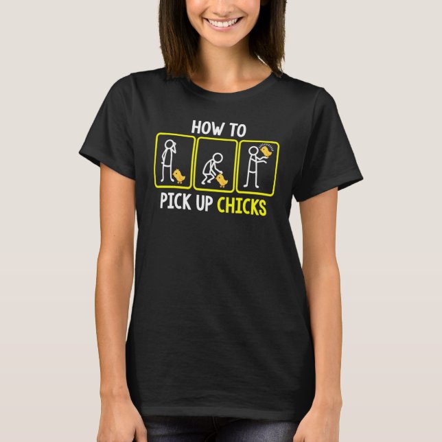 Camiseta Como recolher Pintinhos 4 (Frente)