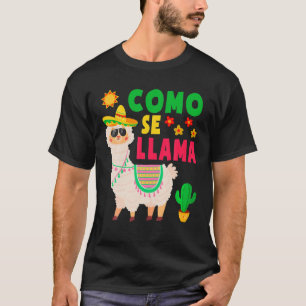 Camiseta Como Se Llama Funny Cinco De Mayo Crianças Mexican