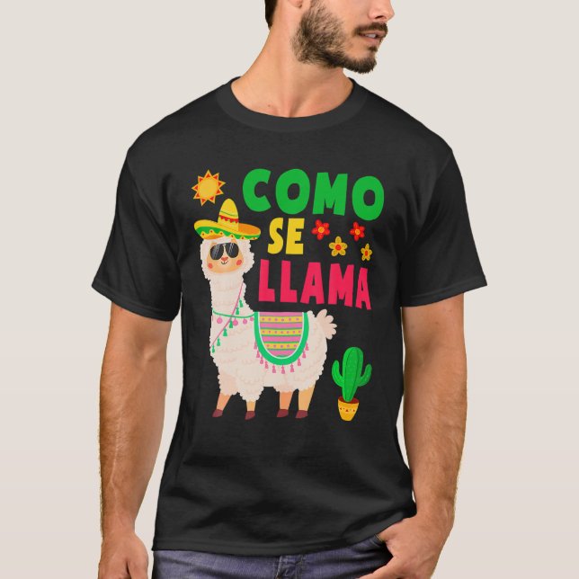Camiseta Como Se Llama Funny Cinco De Mayo Crianças Mexican (Frente)
