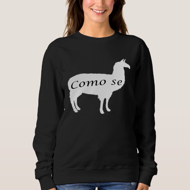 Camiseta Como Se Llama Língua Espanhola Llamas (Frente)