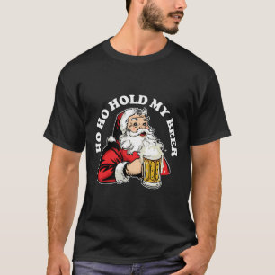 Camiseta Como Segura Minha Cerveja Engraçada Papai Noel Ho