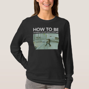 Camiseta Como ser preto longo da luva das senhoras do