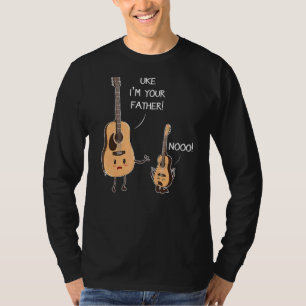 Camiseta Como sou seu pai Ukulele Guitar Música do pai
