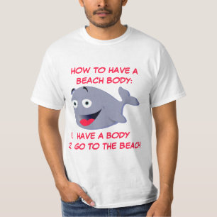 Camiseta Como ter um corpo de praia, verão engraçado