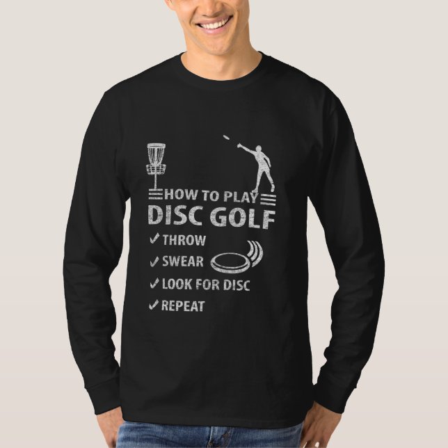 Camiseta Como Tocar Disco Golf Frisbee Engraçado Disco Ir (Frente)