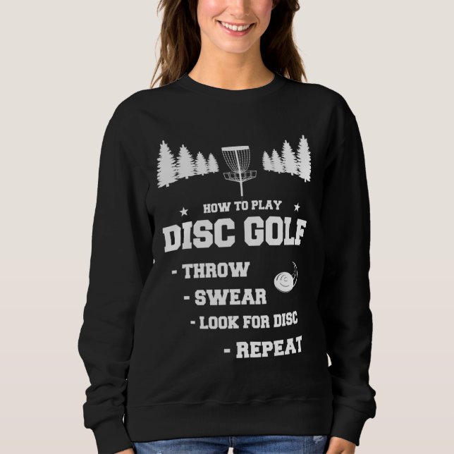 Camiseta Como Tocar Golf Disco Engraçado Dourado Disco Raio (Frente)