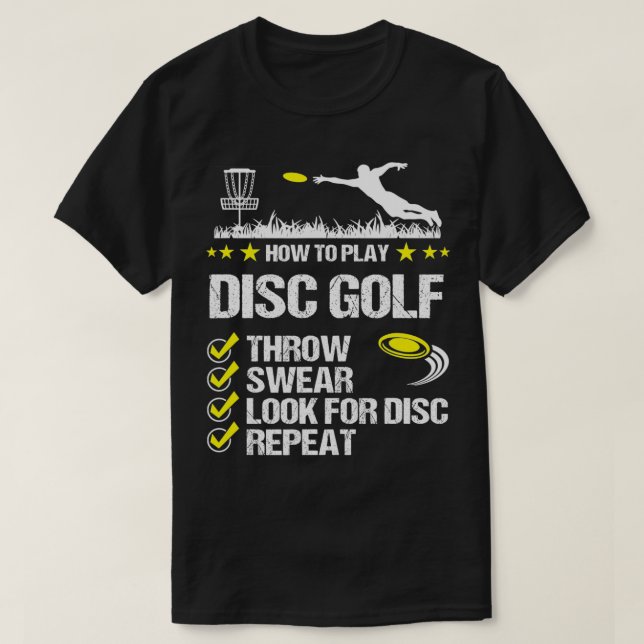 Camiseta Como Tocar O Disco Golf Frisbee Disco Golfer Humor (Frente do Design)