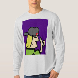 Camiseta como um casaco de desenho cara