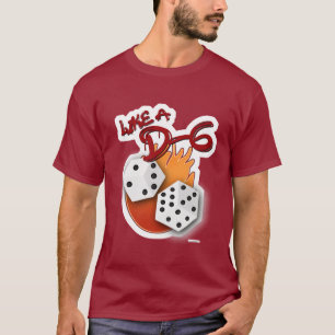 Camiseta Como um D-6 Placa de Dados Slogan Divertido