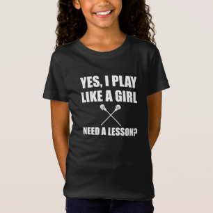 Camiseta Como um Lacrosse da menina