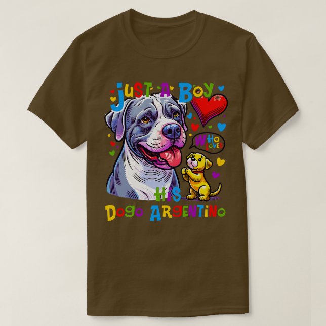 Camiseta Como um menino e seu dogo Argentino se tornaram os (Frente do Design)