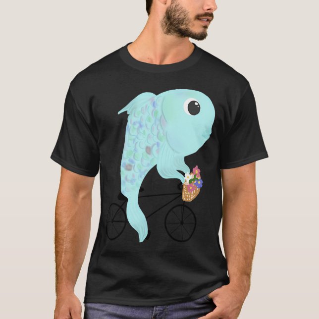 Camiseta Como um Peixe precisa de uma Bicicleta (Frente)