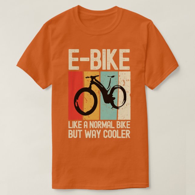 Camiseta Como uma bicicleta normal, mas muito mais fria elé (Frente do Design)