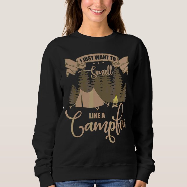Camiseta Como Uma Design Gráfica De Acampamento De Campfire (Frente)
