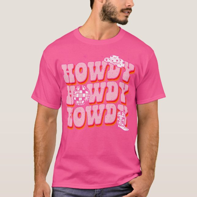 Camiseta Como Vaca rosa-rosa no interior do oeste do sul (Frente)