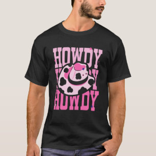 Camiseta Como vai, Caubói Selvagem Menina do Sul Rosa Rodei