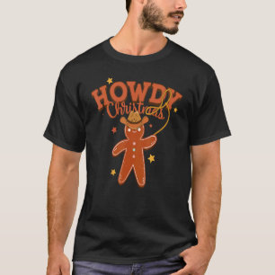 Camiseta Como vai Natal Alegre Xmas Biscoito de Gengibre Oc