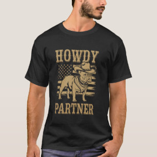 Camiseta Como vai parceiro French Bulldog Cowboy Dog