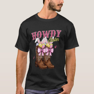 Camiseta Como vai Páscoa Coelho Western Coquete Botas de Co