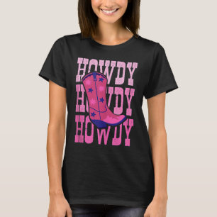 Camiseta Como vai, Sapato de Cowgirl Selvagem Ocidental do