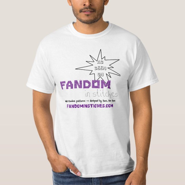 Camiseta Como visto no Fandom nos pontos (Frente)